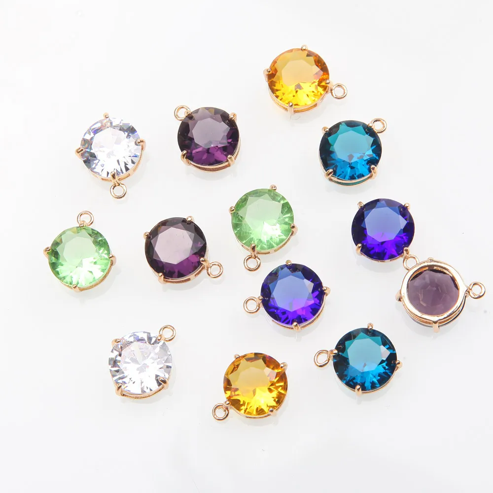 

10 шт. Изящные Граненые Круглые Подвески для изготовления ювелирных изделий ожерелья подарки фурнитура для стеклянных подвесок «сделай сам...