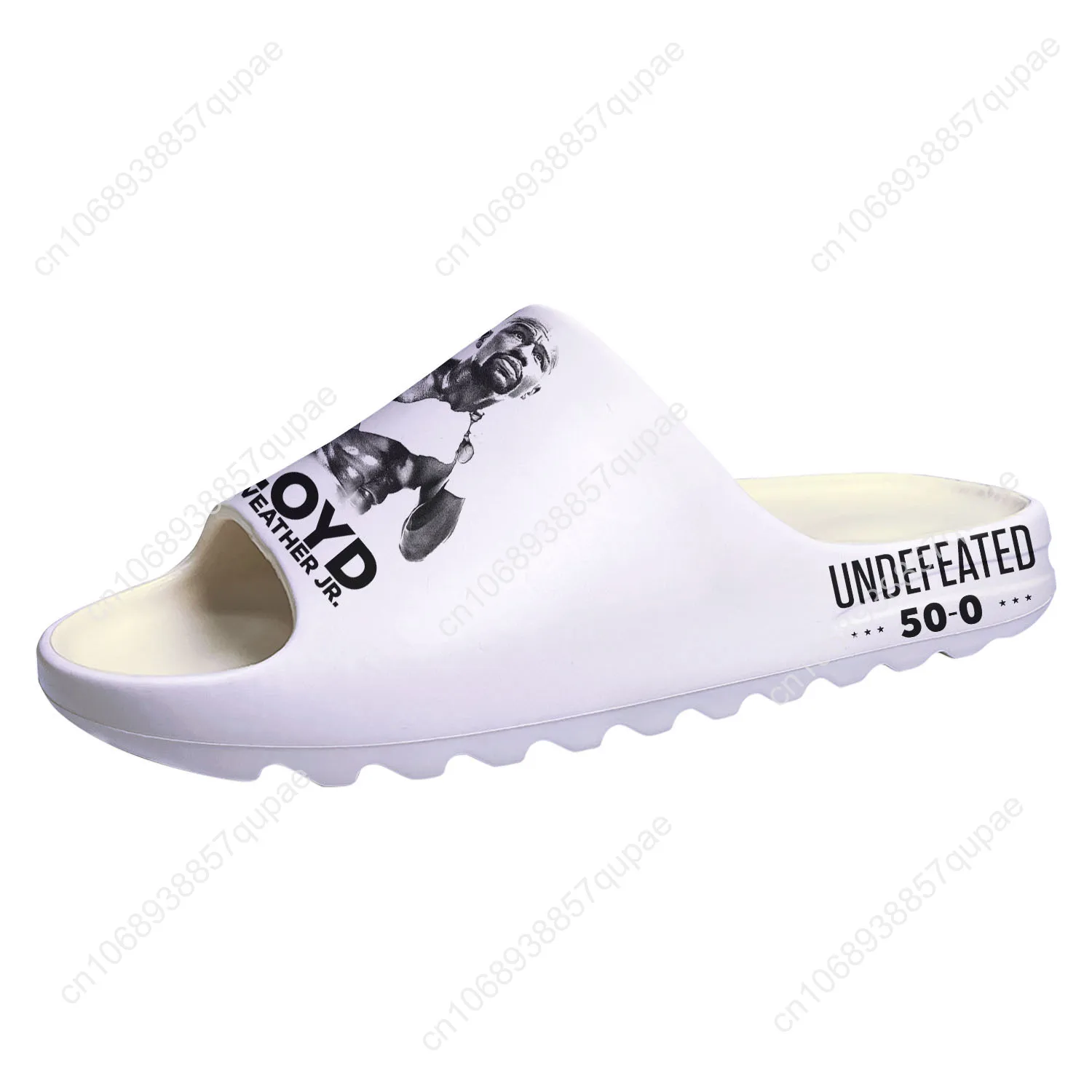Floyd Mayweather Undefeated Boxing Champ Тапочки на мягкой подошве Домашние сабо заказ Step On Water Shoes