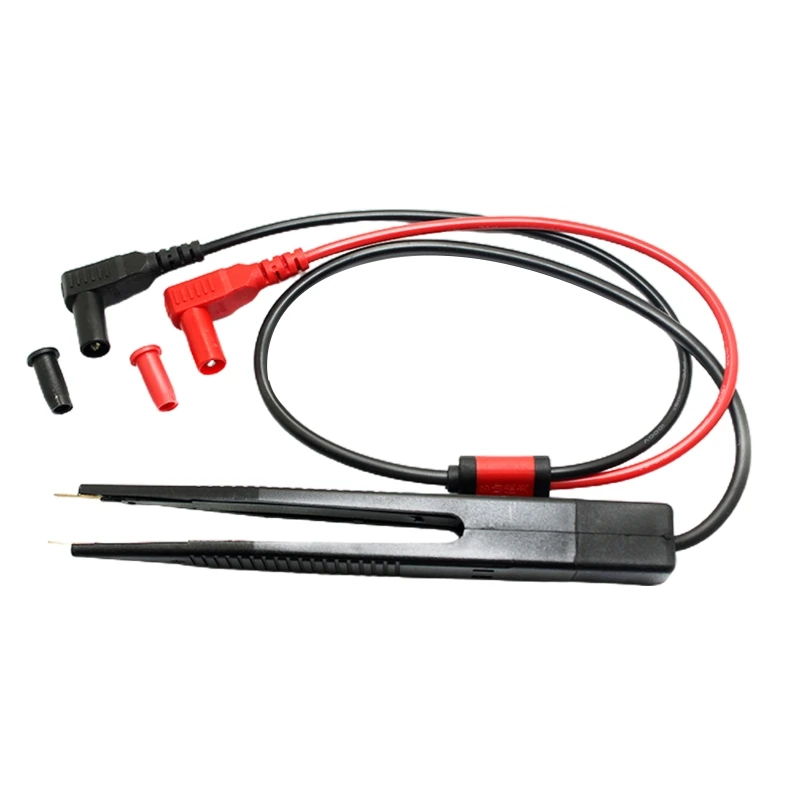 

SMD LCR- Chip Test Clip Capacitance Inductor Resistance Test Clip Meter Lead Probe Multimeter Tweezer Cable Length 70cm