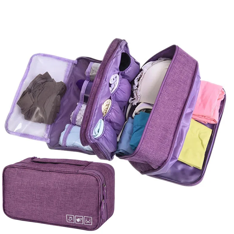 

Portable Underwear Bra Storage Bag Travel Waterproof Organizers Multi-Layer Toiletry Packing Cube Sundries Cosmetic Storage Bag