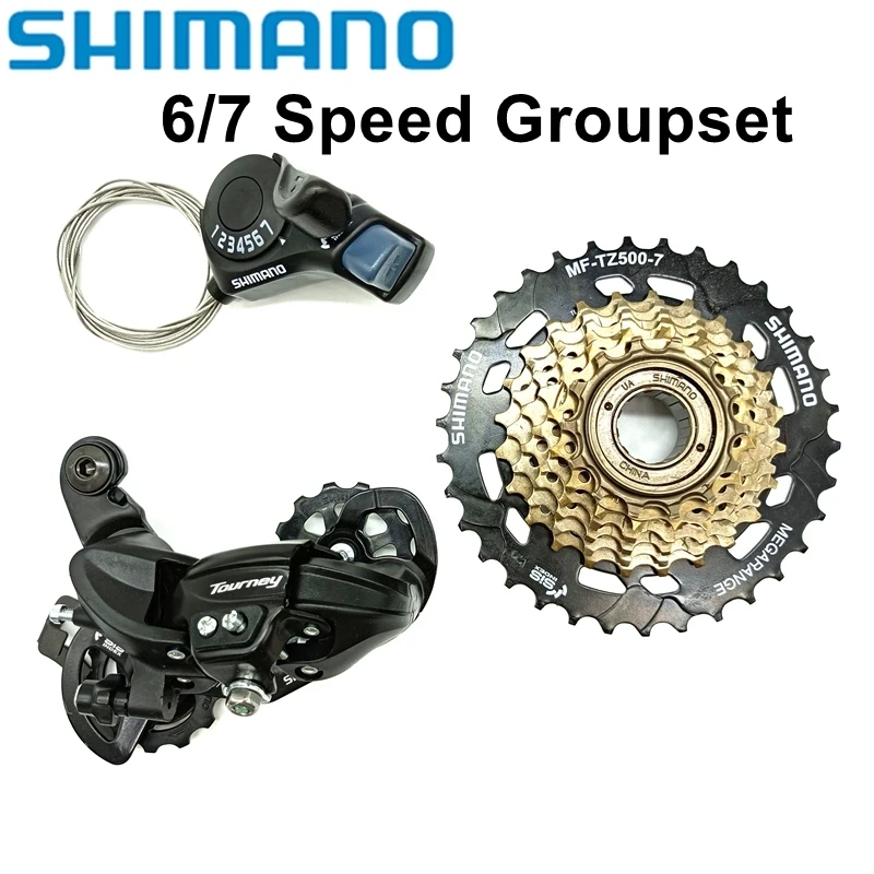 

Shimano 6/7 Speed Groupset Tourney RD TY300 Rear Derailleur SL TX30 6S 7S Shifter Lever TX30 MF-TZ500-6 TZ500-7 Bike Cassette