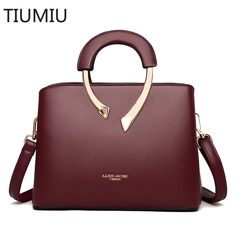 

TIUMIU 2022 Women Leather Handbags High Quality Ladies Vintage Messenger Bag Main Crossbody Bags for Women Shoulder Bag