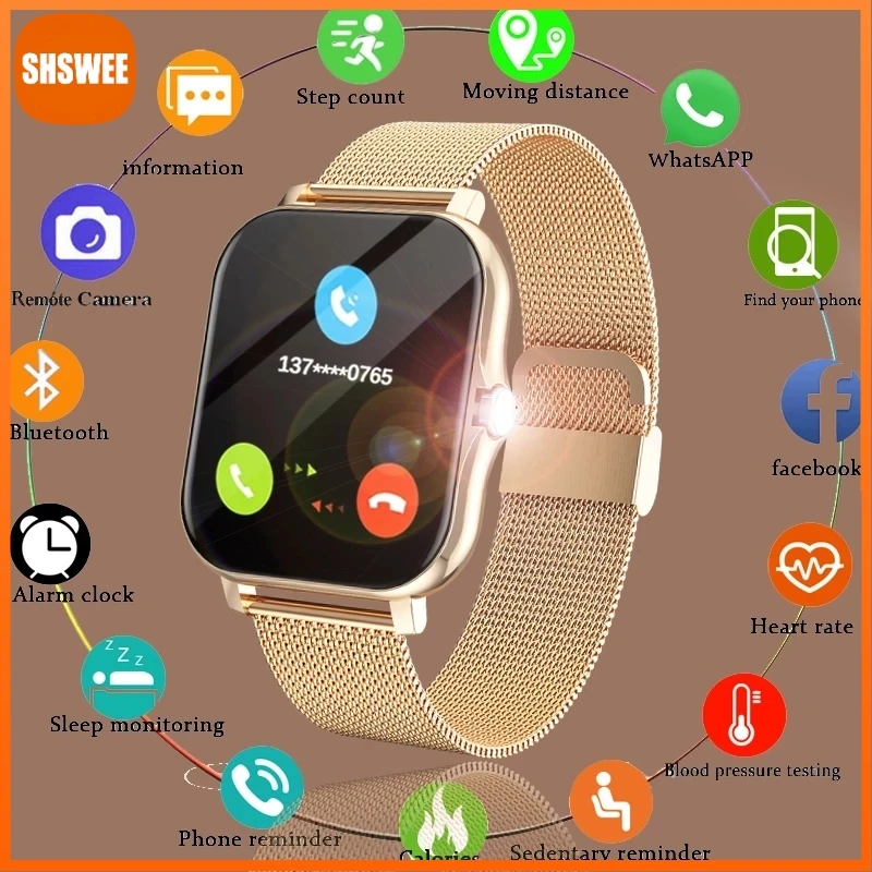 

Smart Watch Men Full Touch Body Temperature Heart Rate Monitor Smartwatch Waterproof Women Smart Wristwatch For Xiaomi Huawei