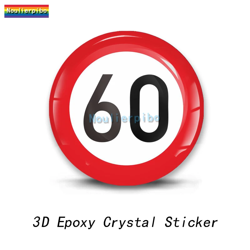 3D стерео изысканный эпоксидный купол автомобильная наклейка ограничение скорости 20 км цифровой 100 ПВХ автомобильный мотоциклетный шлем мобильный телефон виниловая наклейка