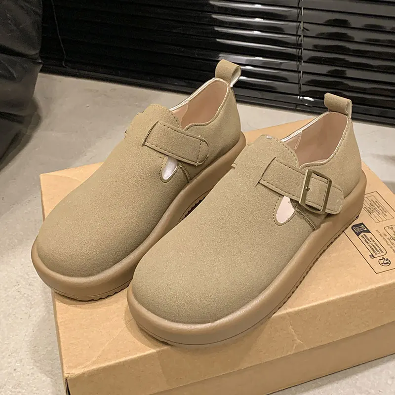 Туфли без шнуровки для женщин сабо на платформе осенняя женская обувь новые