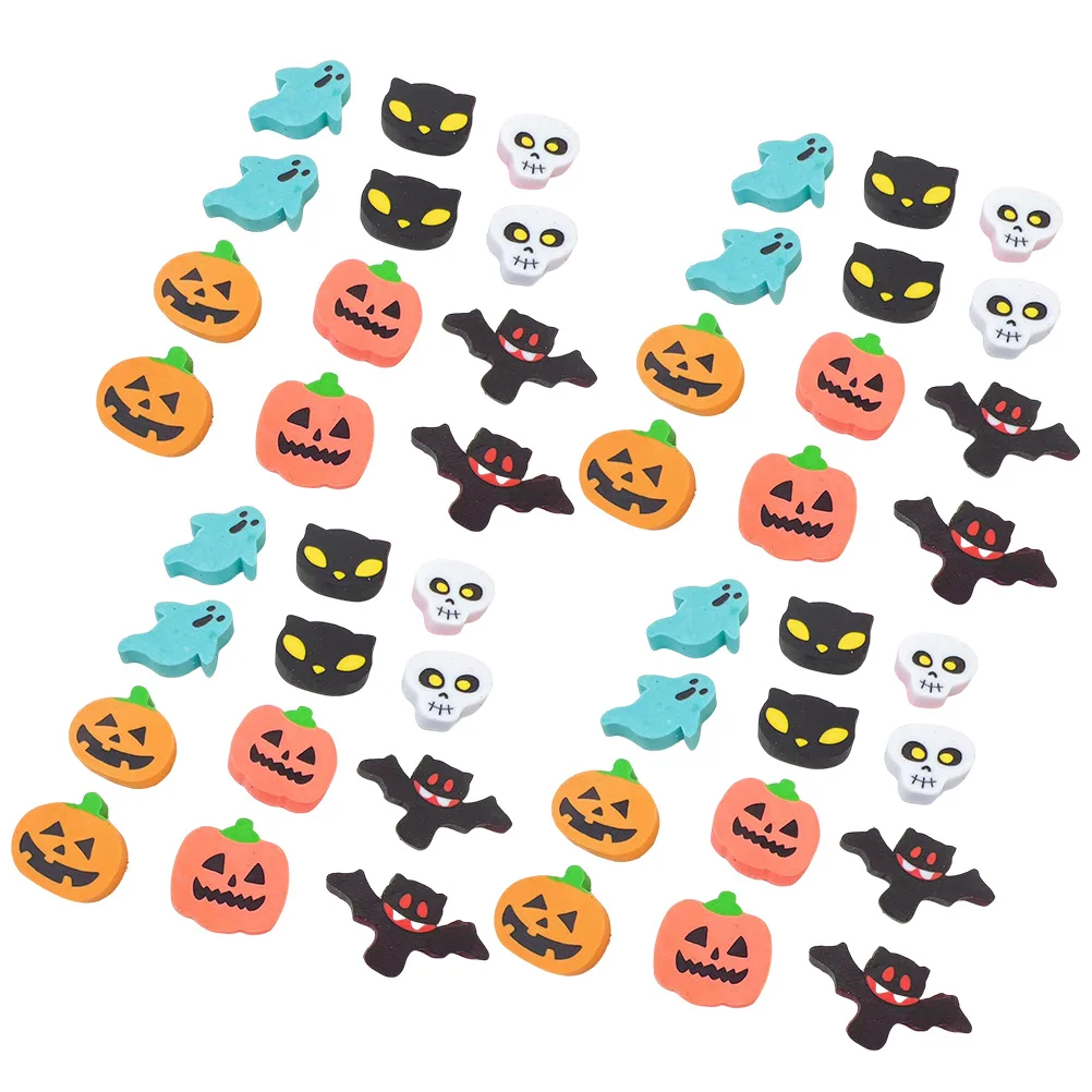

100 Pcs Halloween+decorations Mini Erasers Lovely Shape Party Supplies Tpr Bulk