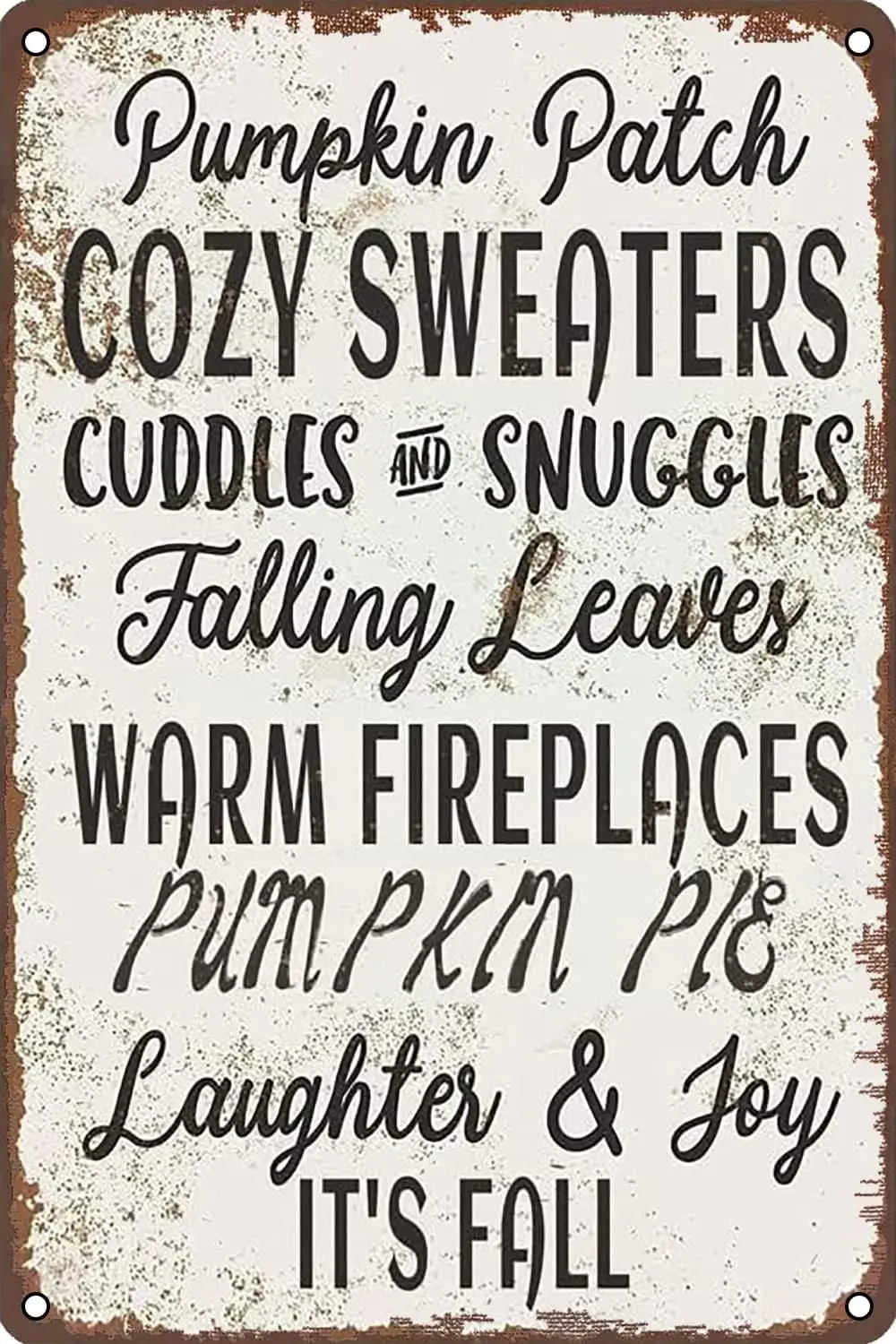 Vntge Look Metl Sgn Pumpkn Ptch Cozy Sweters Fllng Leves Ретро Wll Декор для дома Grden Mn Cve Brs Resturnts Cfes Offce Sre
