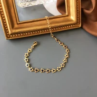 charm fashion flower gold bracelets for women girls trendy simple bangle female cute bracelet chain aesthetic jewelry gifts