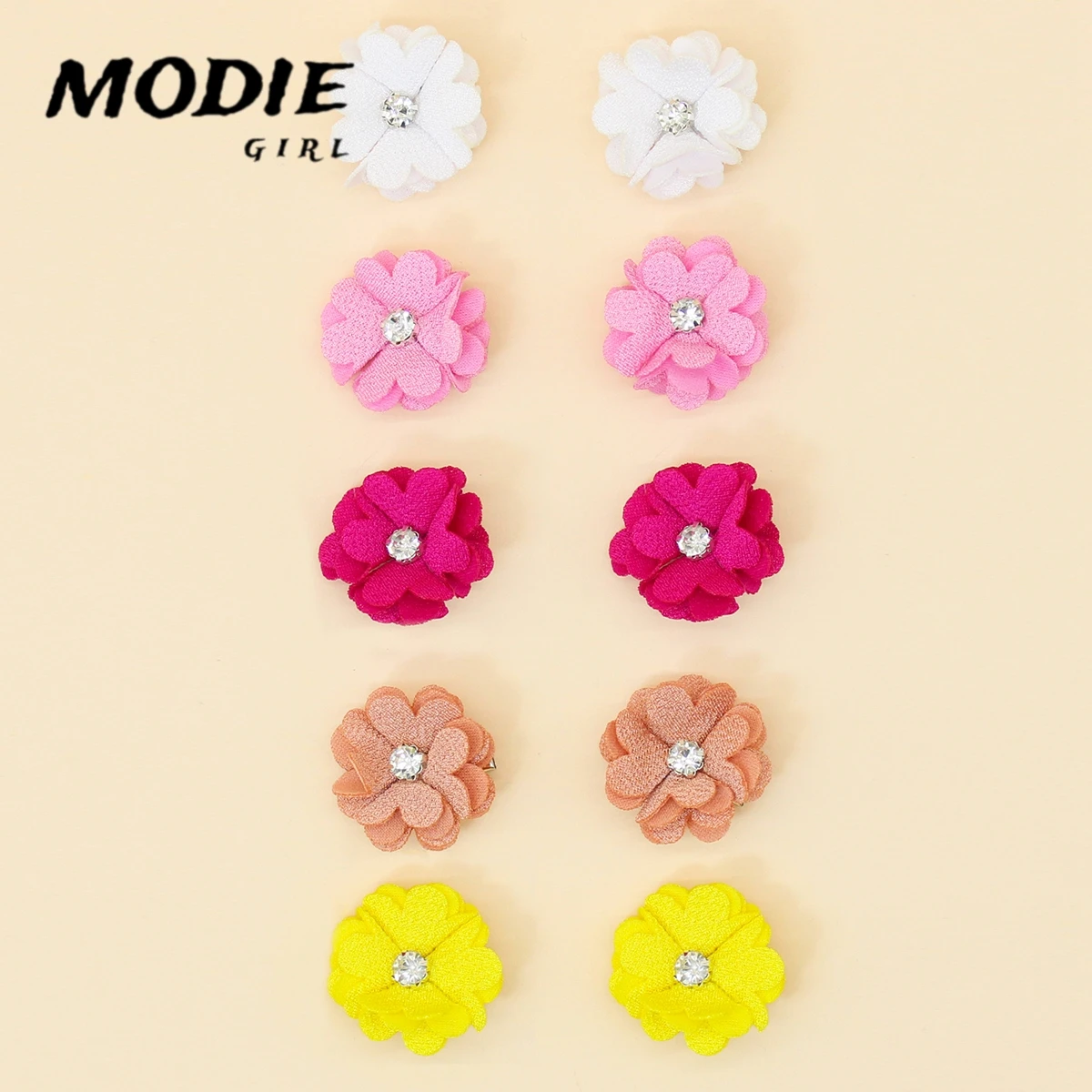 

MODIE GIRL 10PCS/set New Fashion Children Ladies Flower Hair Clips Girls Baby Cute Popular Hair Accessories Headwear 747