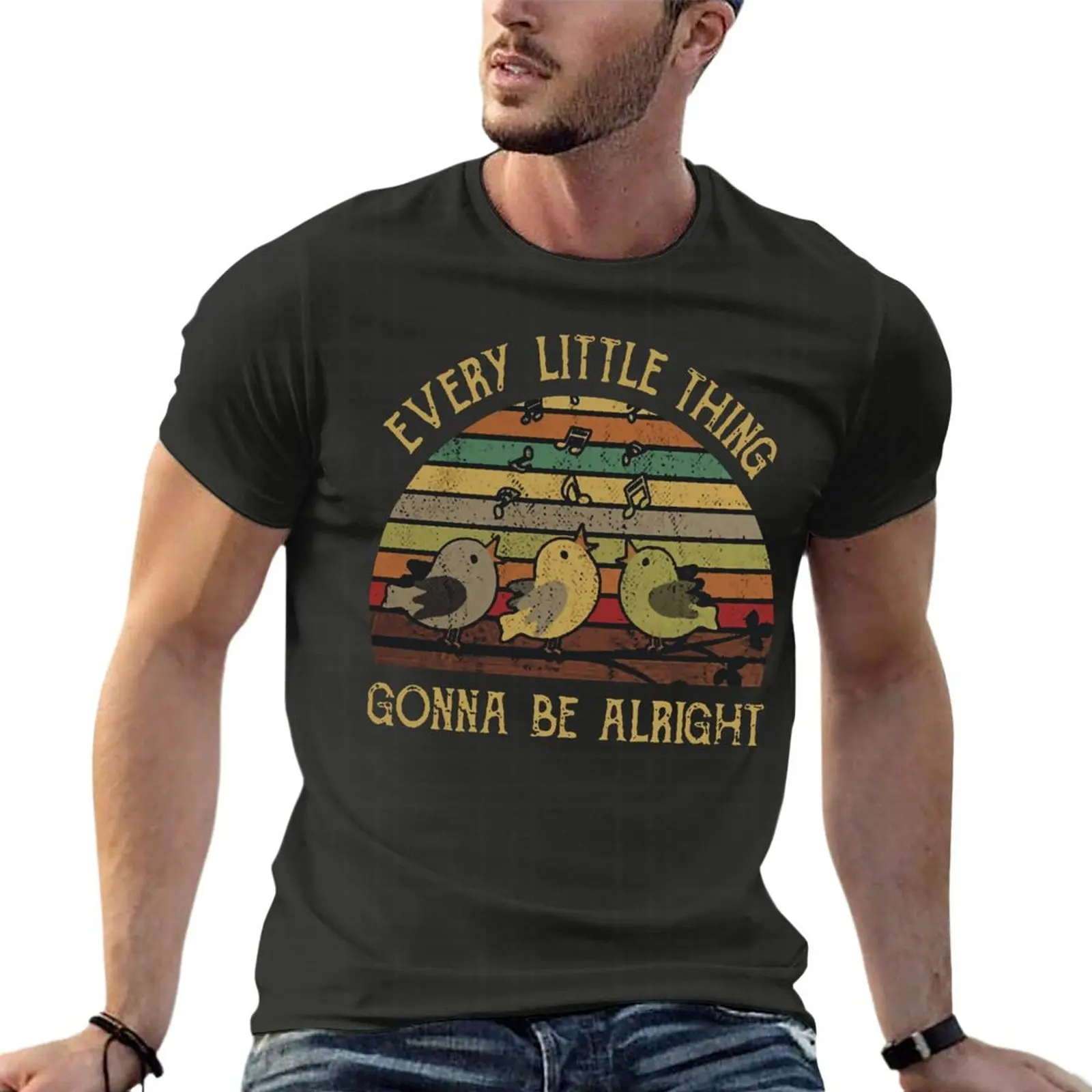 

Bob Marley Every Little Thing Gonna Be Alright Vintage Oversized T Shirts Branded Men Clothing Short Sleeve Streetwear Big Size