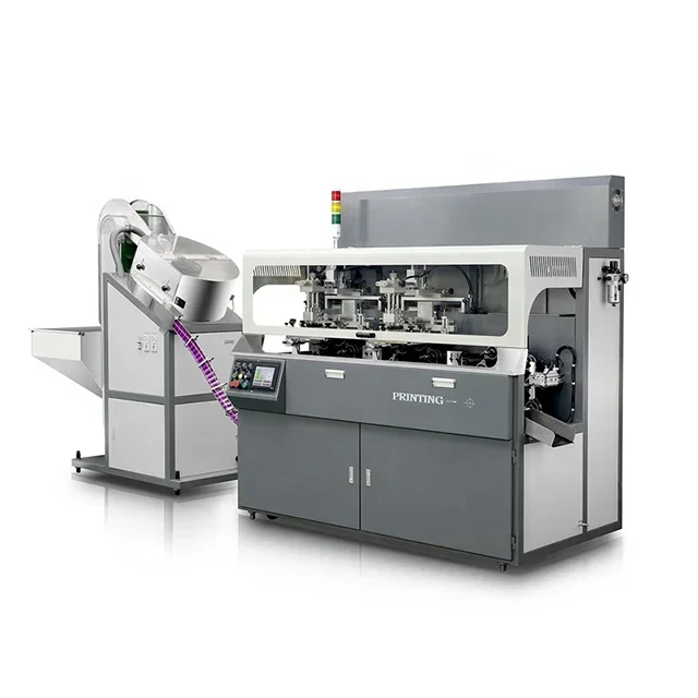 Машина для трафаретной печати пластиковых крышек Автоматическая машина