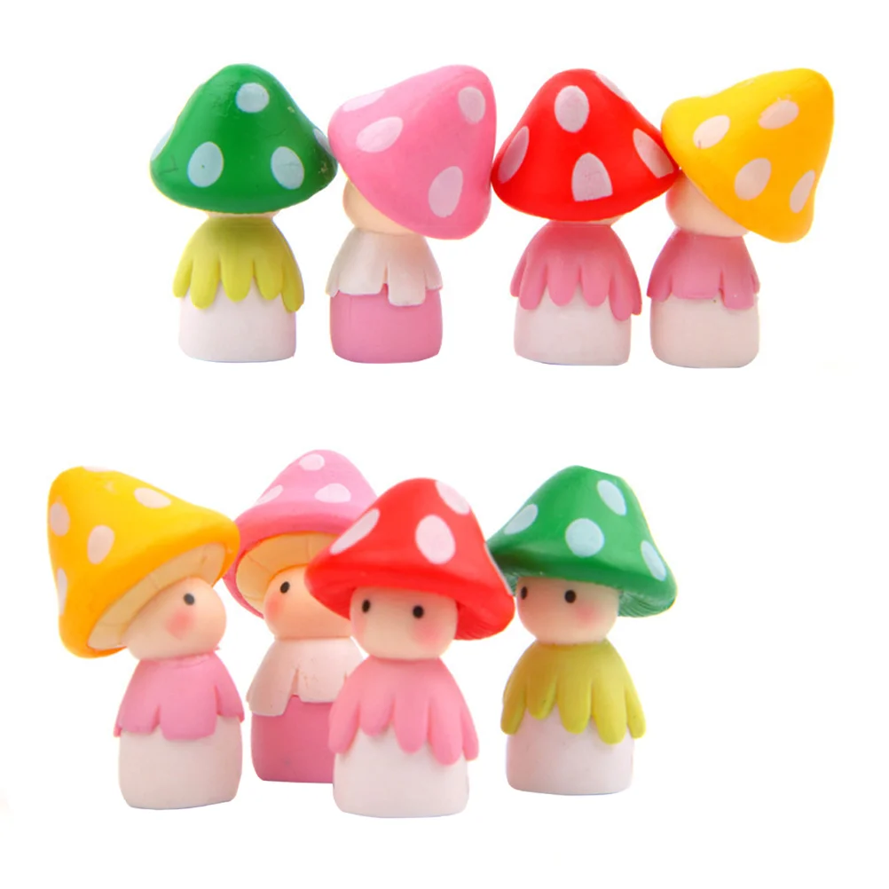 

Mushroom Garden Decor Mushrooms Fairy Mini Miniature Figurines Micro Landscape Resin Ornamentdollhouse Ornaments Crafts
