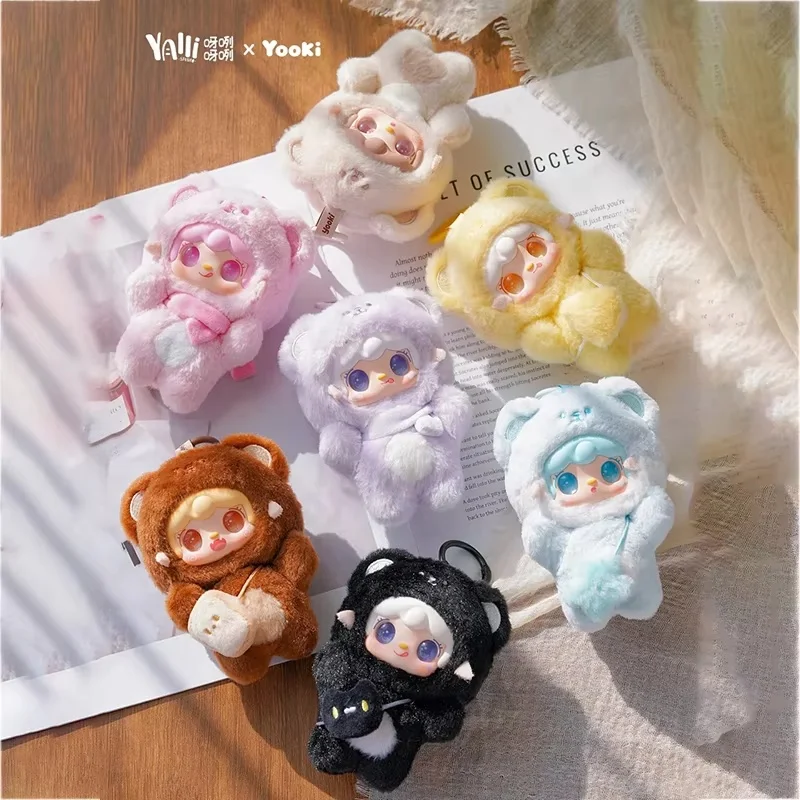 Фото Lamb Yooki 4-го поколения Bite Bear Series виниловая мини-слепая коробка милый настольный декор коллекция фигурка для детей Bestie Girl подарок на Новый год №1
