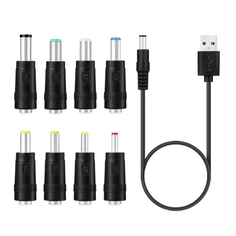 

8 в 1, USB-кабель для зарядки от 5 В до 5,5*2,1 мм