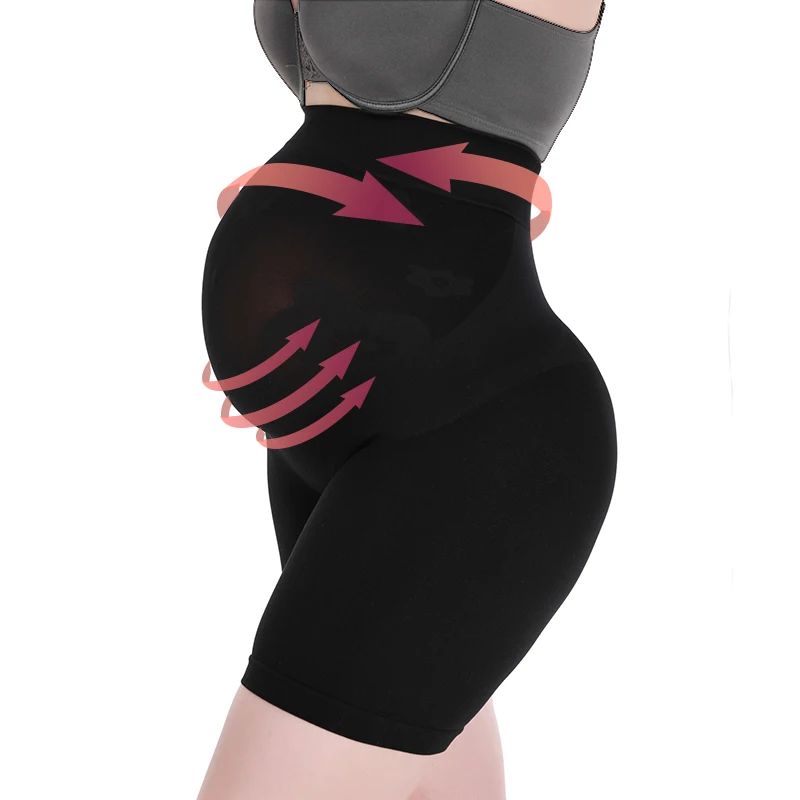 

Maternity Shapewear Shorts Women High Waist Sculpting Smooth Panties Body Shaper Mid Thigh Back Support Side Seamless Underwear