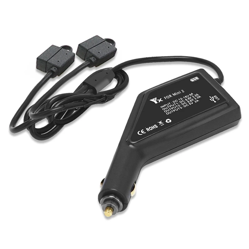 

AYHF-3 In 1 автомобильное зарядное устройство для DJI Mavic Mini 2 интеллектуальный зарядный концентратор для Mavic Mini 2 Автомобильный разъем USB адаптер