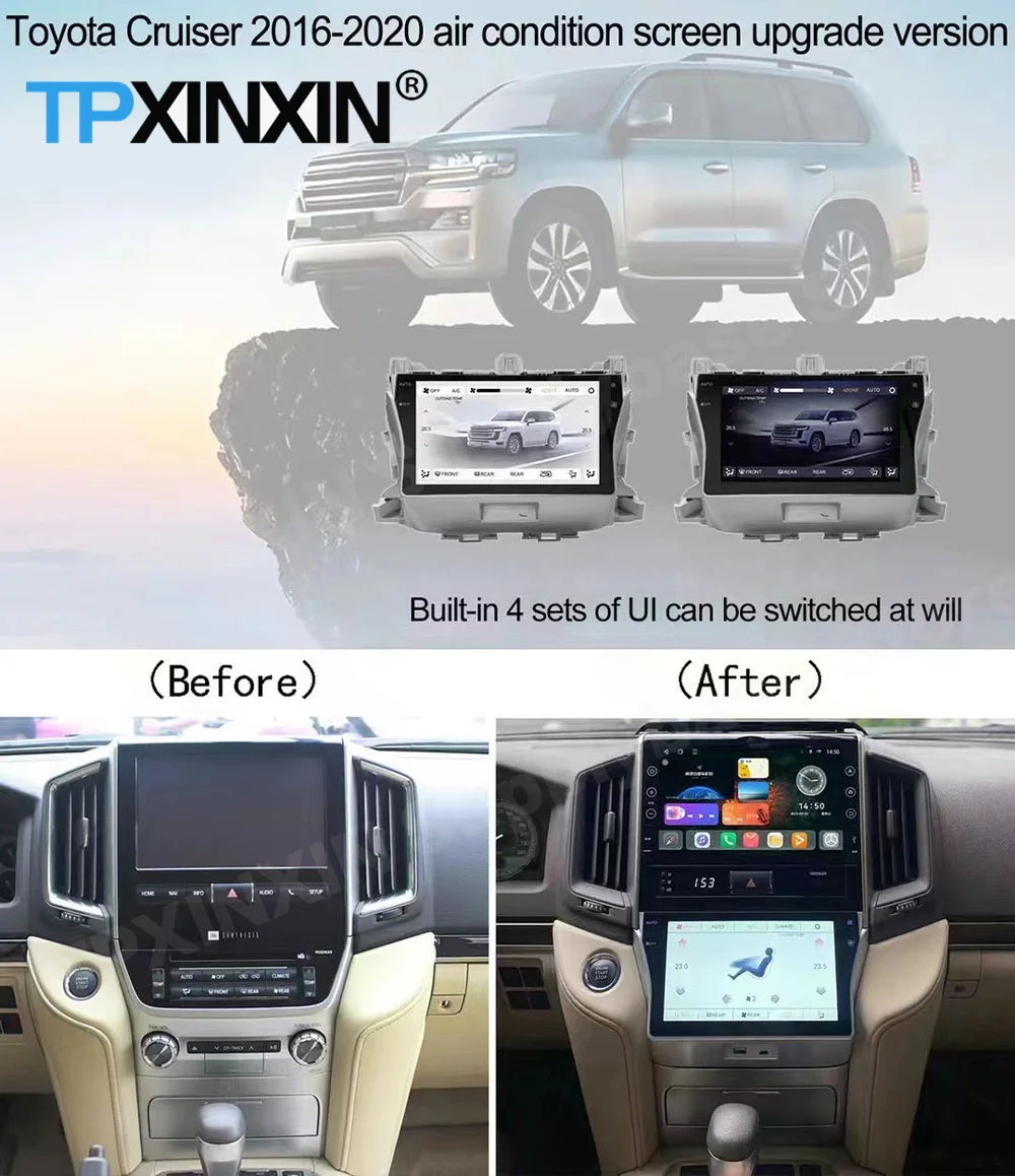 Панель переменного тока для Toyota Land Cruiser LC200 2016-2019 2020-2022 Управление кондиционером