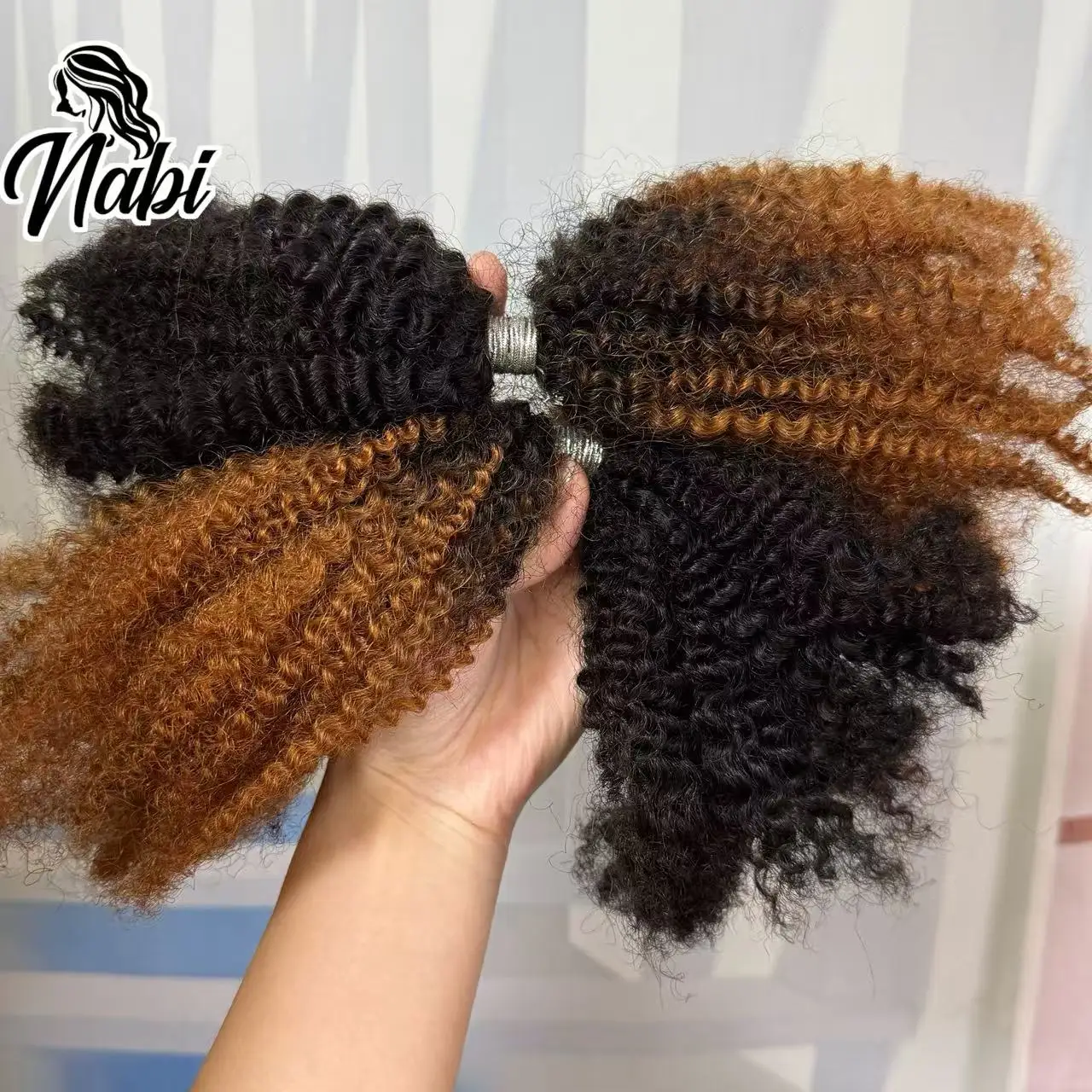 Фото Пучки человеческих волос для Locs Braids 4C Afro Kinky Curly Bulk Extension Braid 16Inch Raw Virgin Hair Необработанные объемные волосы без утка №5
