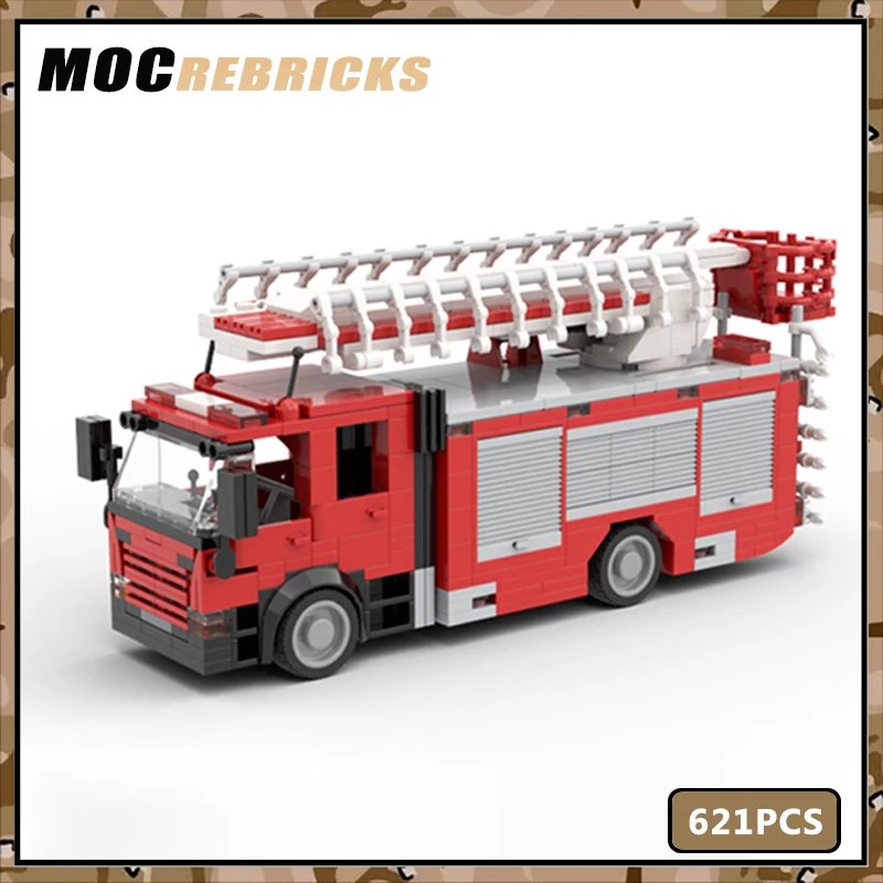 

MOC Military Series F320 Fire Truck Vehicle Building Blocks Suit Model DIY Assembling Originality Kid's Toys Christmas For Gifts