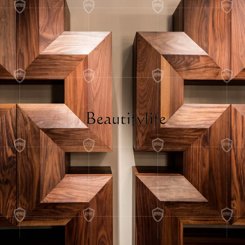 Шкаф для хранения в итальянском стиле шкафчик из черного ореха шкаф демонстрации