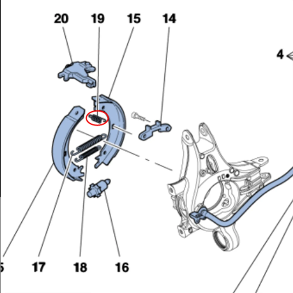 

For Ferrari 458 FF California GTC4 F12 Hand Brake Fastener Spring 240952 car accessories New
