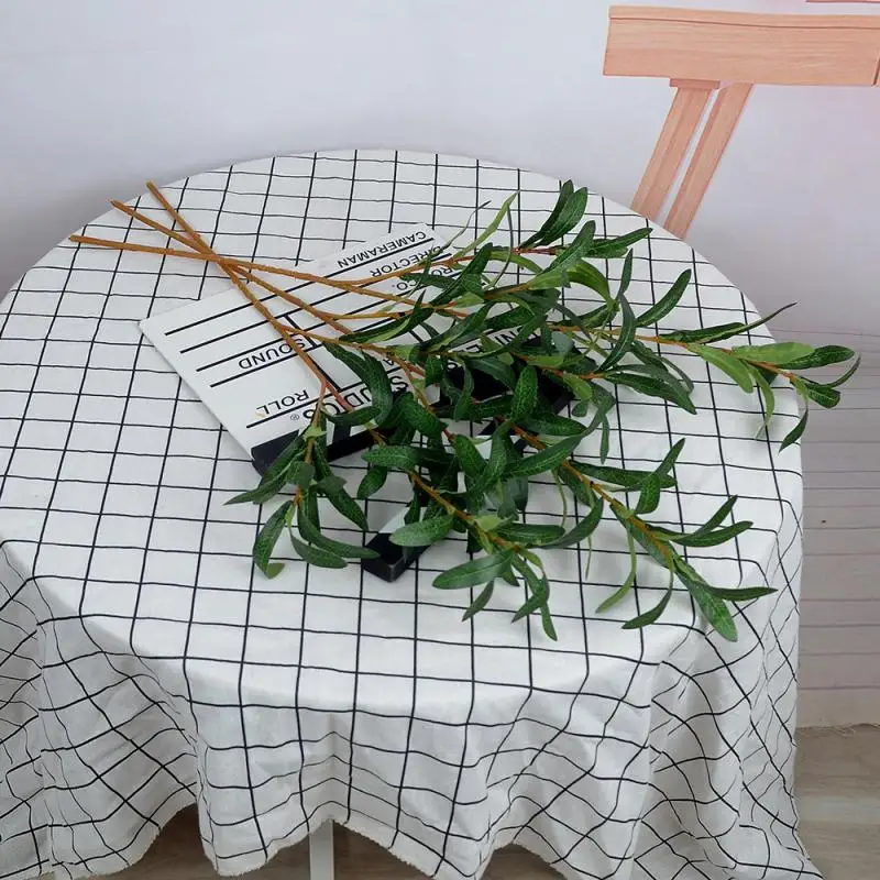 

Artificial Olive Green Leaves Tree Branch With Fruit Fake Plant For Home Decor Garden Bedroom Wedding Decoration Party Supplies