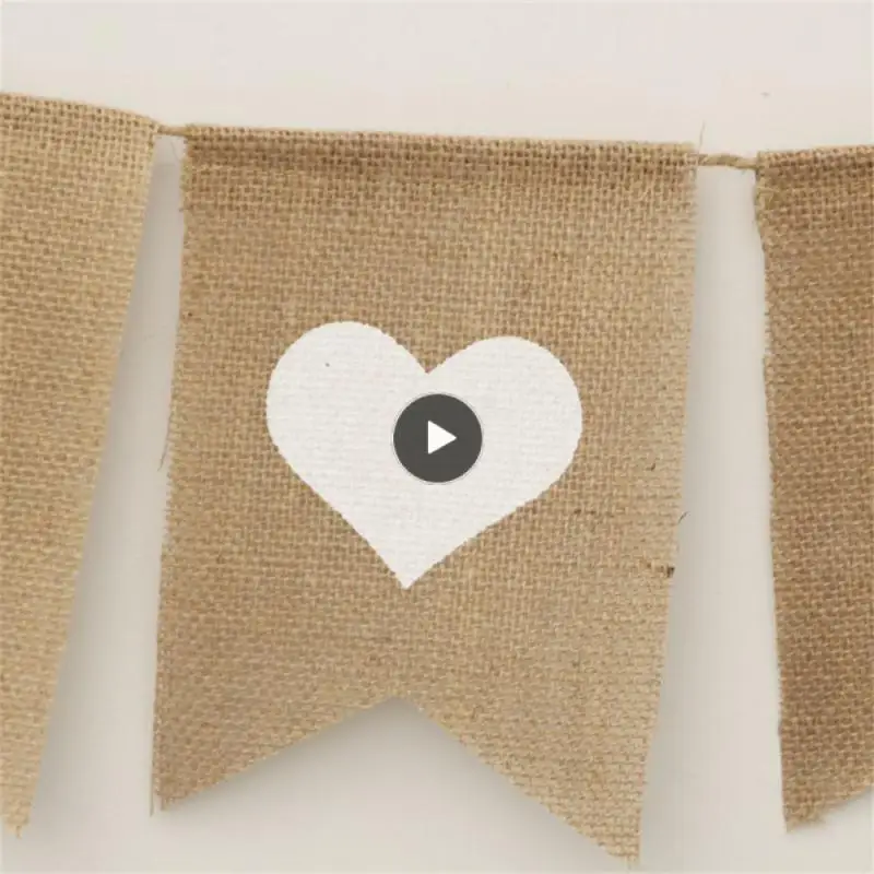 

Rustic Wedding Banner Creative Party Decoration Jute Burlap Just Married Mr Mrs Garland Party Flags Party Ornament Bunting 1 Pcs