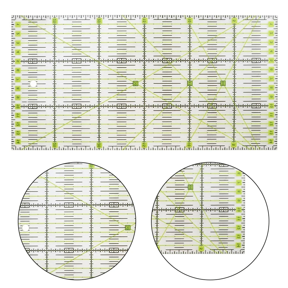 

30cmx15cm Thick 3mm Patchwork Ruler Sewing Ruler Acrylic Cutting Ruler Hand Tool Measuringdrawingstitching Tool