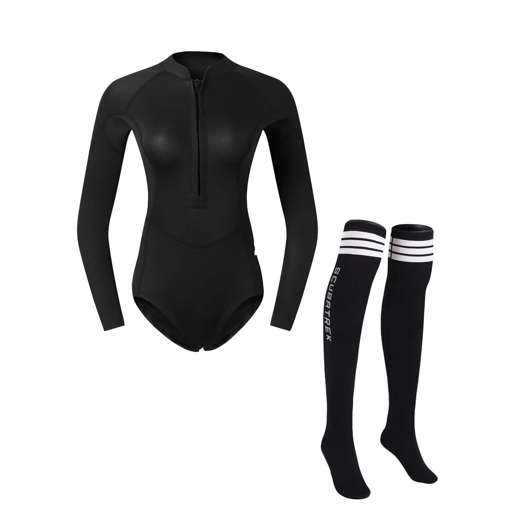 High Strech Wetsuit 2mm Woman Wetsuit Top and Short Pants For  Free Diving Swimming Surfing