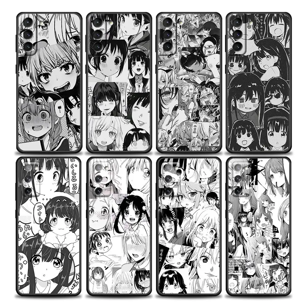 

Cute Kawaii Nifty Girl Anime Phone Case for Samsung Galaxy S7 S8 S9 S10e S21 S20 Fe Plus Note 20 Ultra 5G Soft Silicone