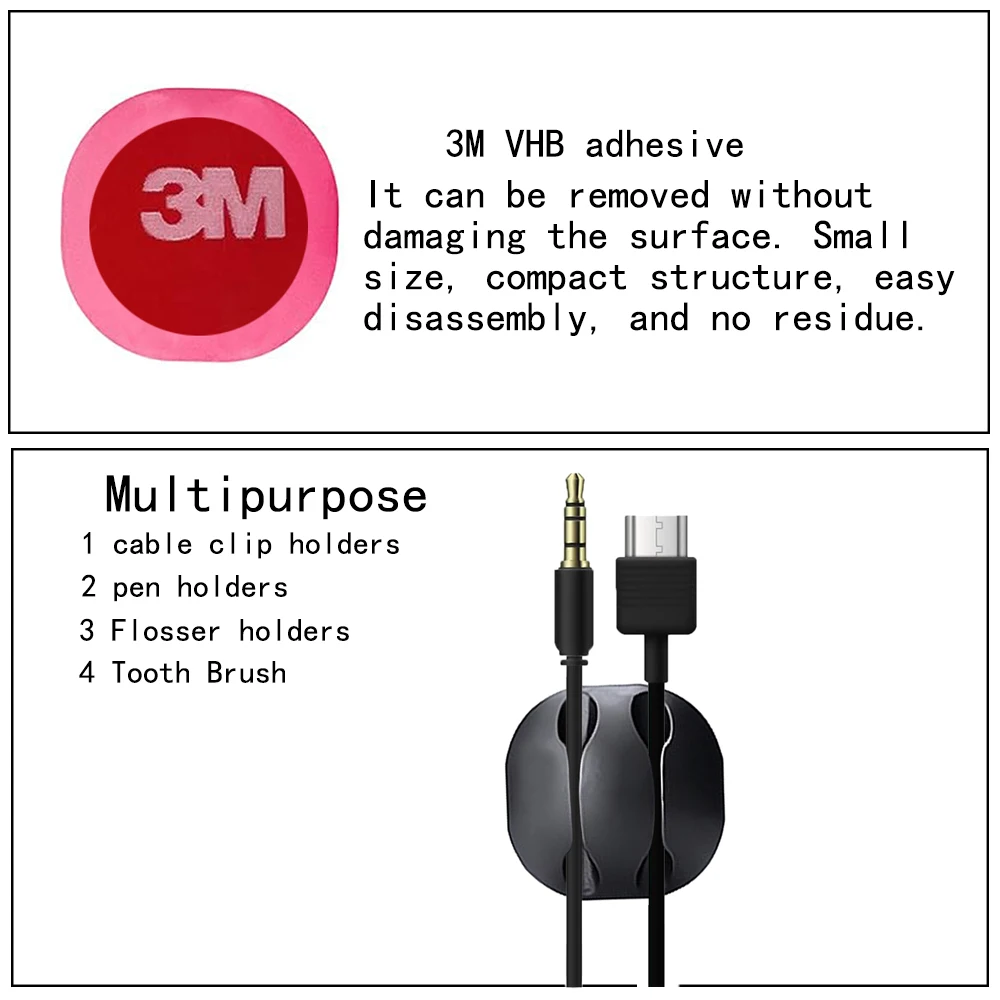 4 шт. держатель-органайзер для кабеля и мыши