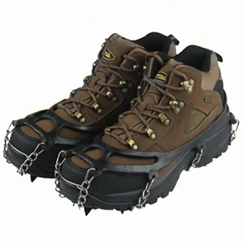 

Outdoor Ice Gripper Crampons Climbing Winter Snow Manganese Steel Spikes Hiking Crampons Cleats Non Slip Shoe Cover