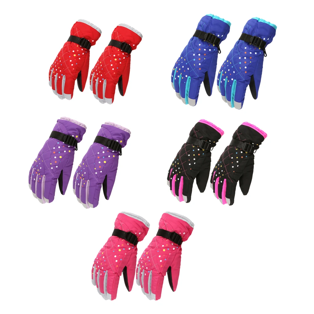 

1 Pair Snow Gloves Female Hands Covers Simple Keeping-warm Clothes Accessory Lined Hand Warmer for Outdoor Red