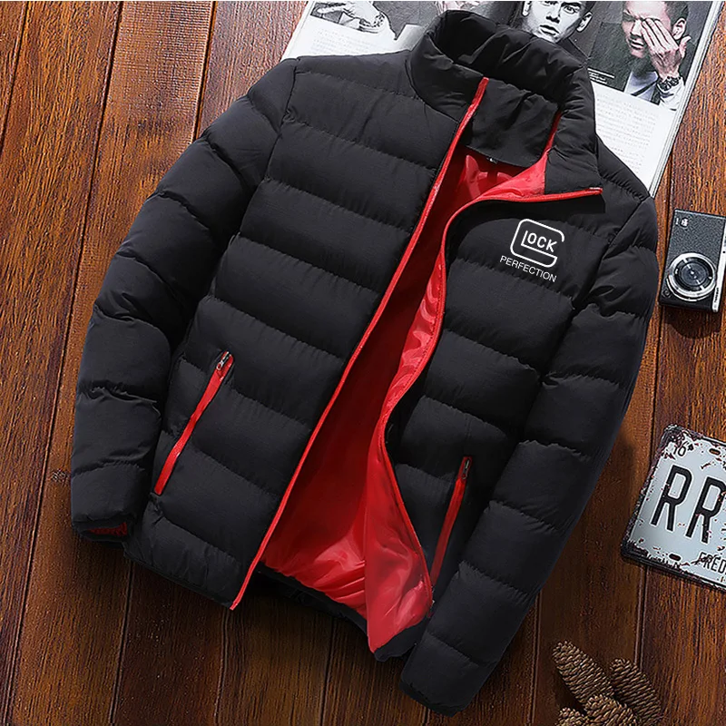 Glock Perfect Shooting Men's Color Contrast Zipper Warm Cotton Jacket Casual Jacket Fashion Outdoor куртки