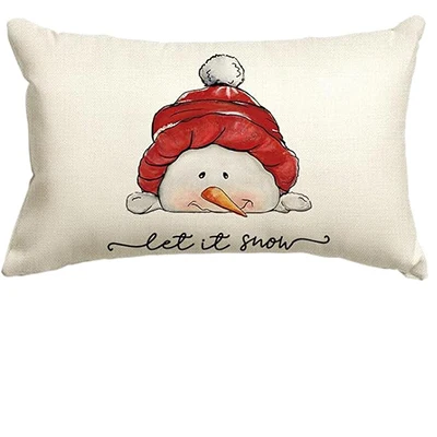 

Чехол для дивана с надписью «Color life Christmas Bless», зимняя декоративная наволочка для дивана 30x50 см