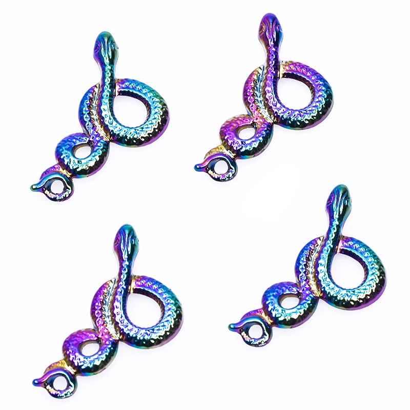 10 шт./лот подвеска в виде холодной крови змеи питона бамбукового листа зеленой