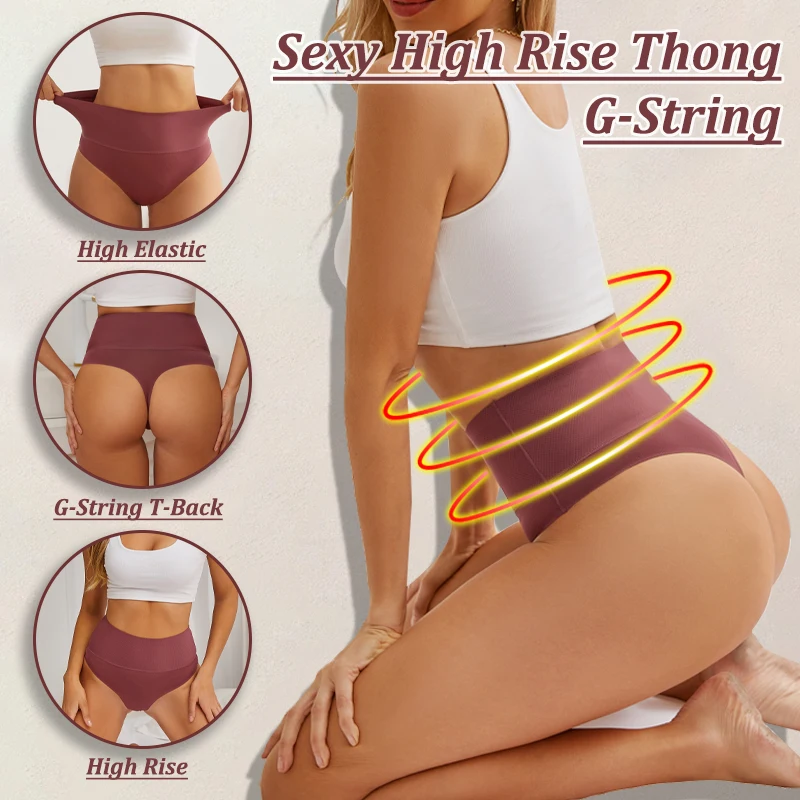 Высокая талия бесшовные трусики эластичный ремонт хлопчатобумажный подъем