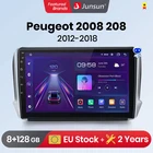 Автомагнитола Junsun V1 Pro для Peugeot, мультимедийный проигрыватель на Android, с GPS, видеоплеером, без DVD, для Peugeot 128, 2008, 208-2012, типоразмер 2 din, 8 ГБ + 2018 ГБ