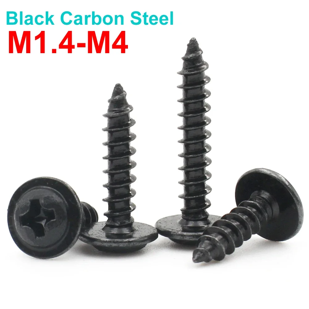 

Zimir мини черные саморезы M1.4-M5 с шайбой