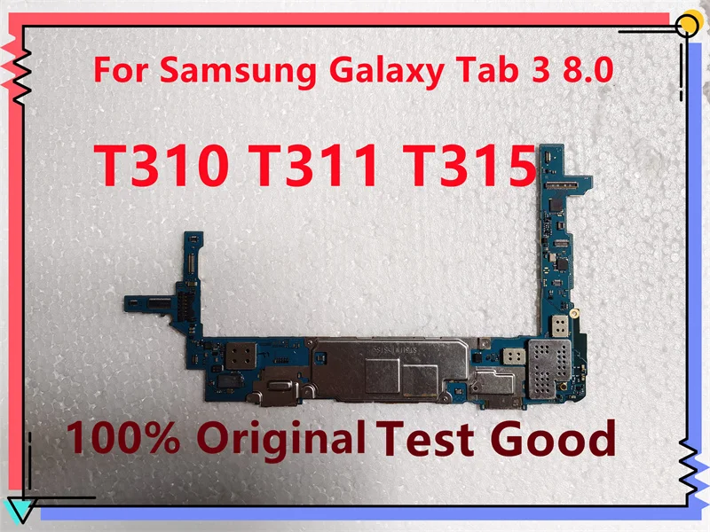 100% Original For Samsung Galaxy Tablet 3 8.0 T311 T310 T315 motherboard Full chips Unlocked Logic Board Android OS