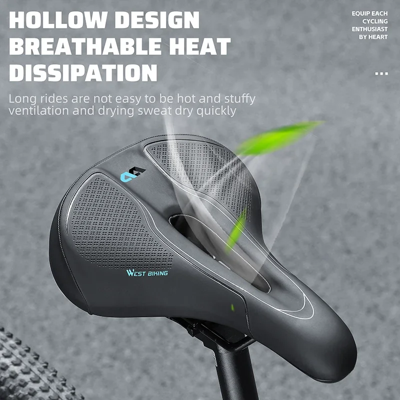 WEST BIKING MTB удобное двойное амортизирующее сиденье мягкое с пружинным седлом и