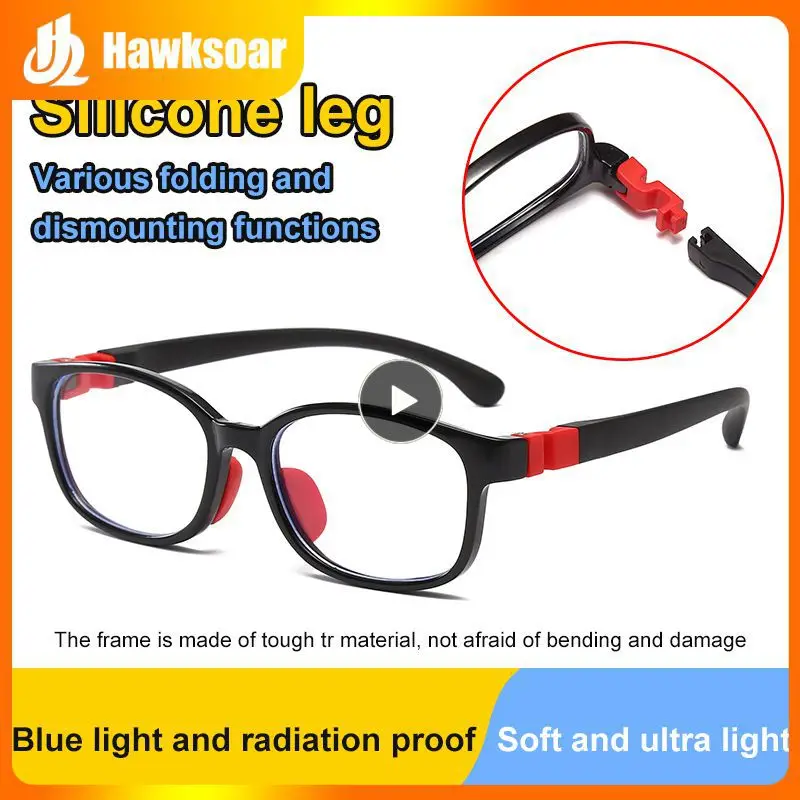 

Eye Protection Anti Blue Light Eyeglasses Clear Lens Children Reading Glasses Tr90 Radiation Protection Studen Eyewear Silicone