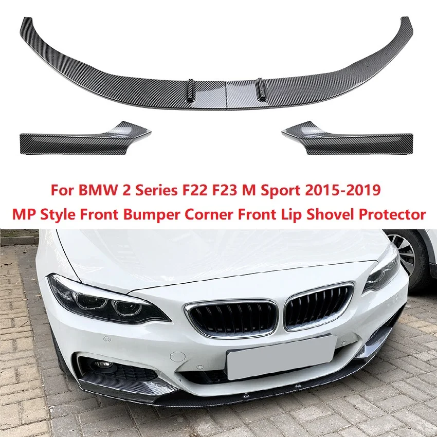 Для BMW 2 серии F22 F23 M Sport 2015-2019 MP стиль передний бампер угловая передняя губа лопата