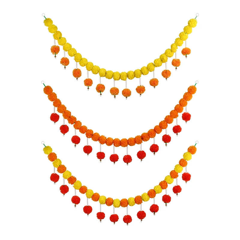 1 шт. индийский стиль цветочная гирлянда из календулы с цветами для дня мертвых