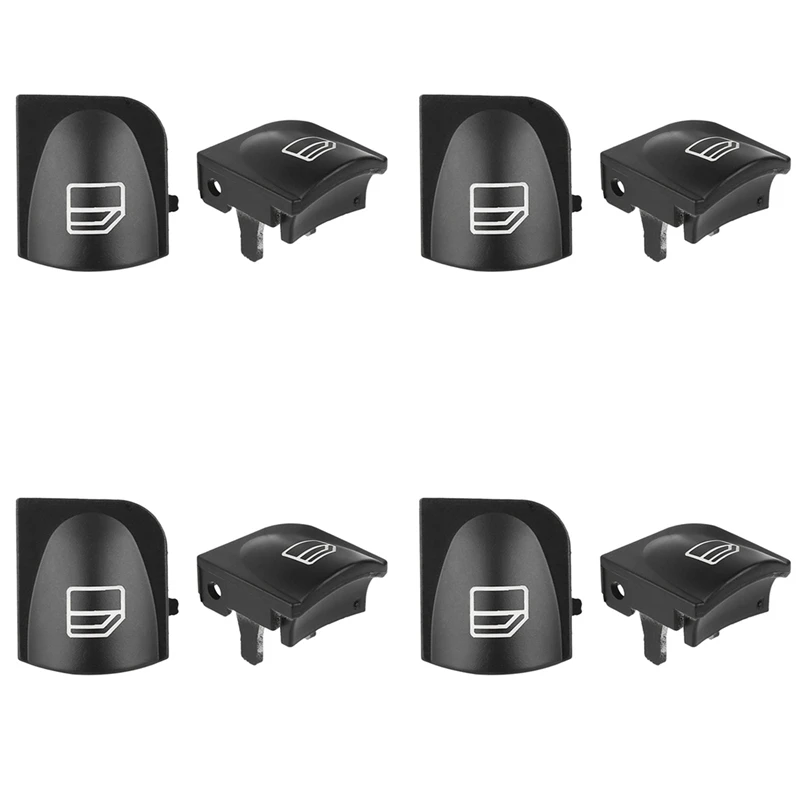 

4X Window Switch Button Covers For Mercedes Benz W203 W208 C Clk Class Front Left+Right Window Switch Repair Button Caps