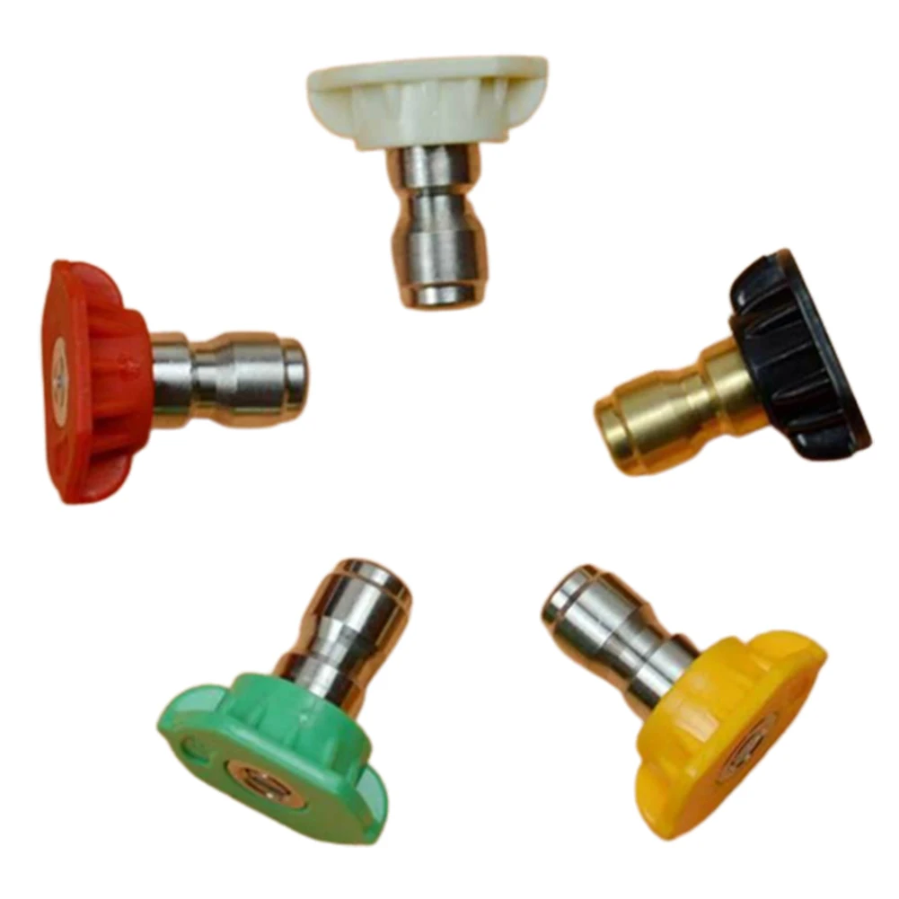

5pcs Cleaning Machine Nozzle 13X8X5cm Quick Disconnect High Pressure Washer Spray Nozzle Tip Kit