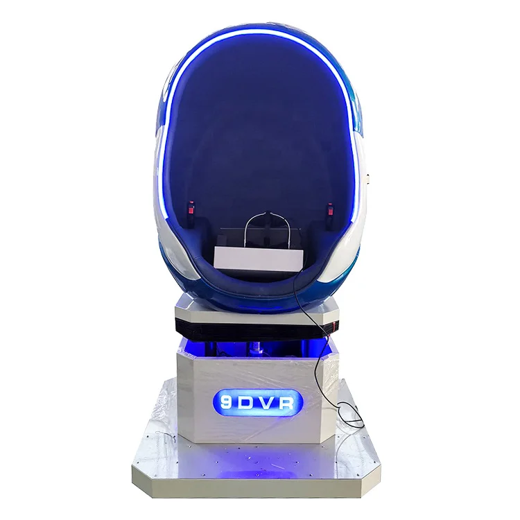 

Hot Seller 1 Seat Single Player 360 Degree Virtual Reality 9D Egg VR Cinema Motion Chair With VR glasses For Sale