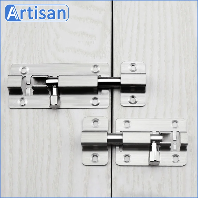 

Door Latch Lock Door Fittings Safety Lock Stainless Steel Cabinet Prevent Being Opened Pet Child Anti-theft Window Latch