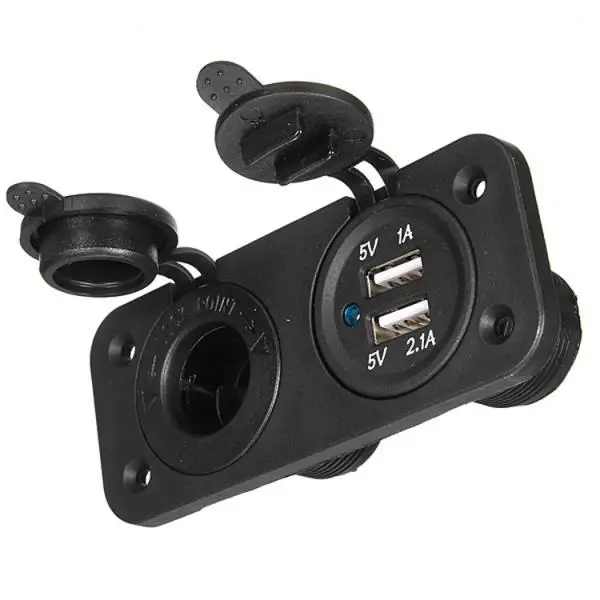 

Водонепроницаемый мотоциклетный двойной USB адаптер зарядное устройство гнездо