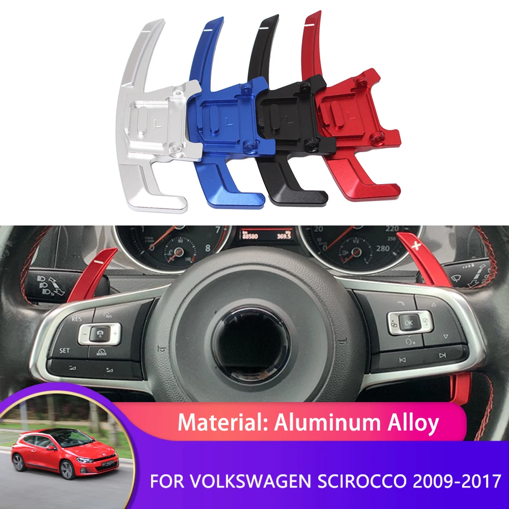 

Алюминиевое Автомобильное рулевое колесо 2 шт. для Volkswagen VW Scirocco R 2009 ~ 2017, рычаг переключения передач DSG, рычаг переключения передач, удлинител...